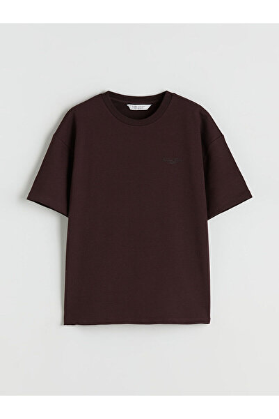 LC Waikiki Two Mt Shop Quality Lcw Vision Plum Oval Collar Boys' T-Shirt
