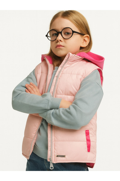 Casabony Girl's Anorak Zippered Puffer Vest