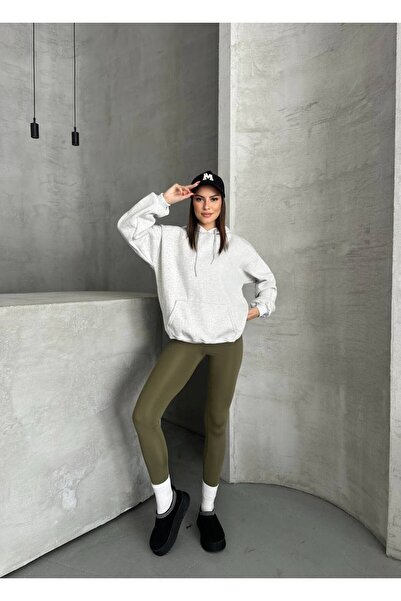 Bella Breeze سويت شيرت نسائي من الصوف بغطاء للرأس مقاس كبير