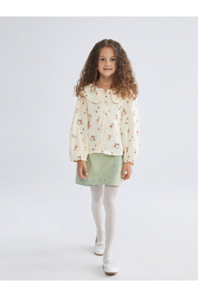LC Waikiki Peak New Season Girls' Blouse, Skirt and Pantyhose Set