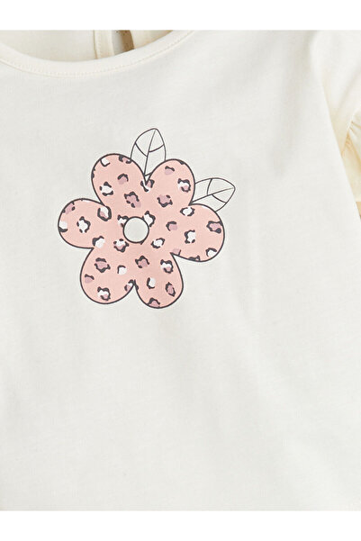 LC Waikiki New Season Crew Neck Floral Pattern Baby Girl Blouse and Leggings 2-Piece Set