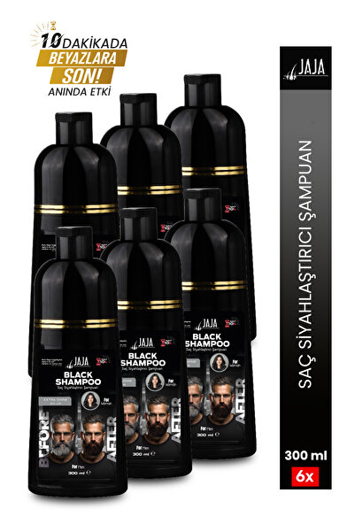 Jaja 6'LI SET SAÇ SİYAHLAŞTIRICI ŞAMPUANI (BEYAZLAR İÇİN) 300 ML