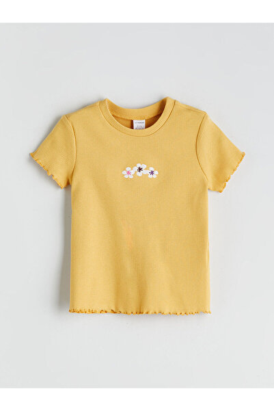 LC Waikiki تي شيرت للفتيات من Peak New Season برقبة دائرية وطبعة زهور