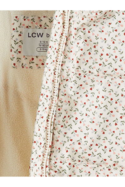 LC Waikiki LCW Kapüşonlu Çiçekli Kız Bebek Şişme Mont (W5)