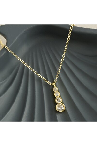 ZERO LAND Round Zircon Stone Trend Necklace