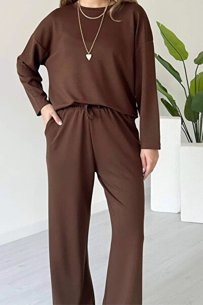 Mogi Butik Γυναικείο μακρυμάνικο κοστούμι με λαιμόκοψη 3094