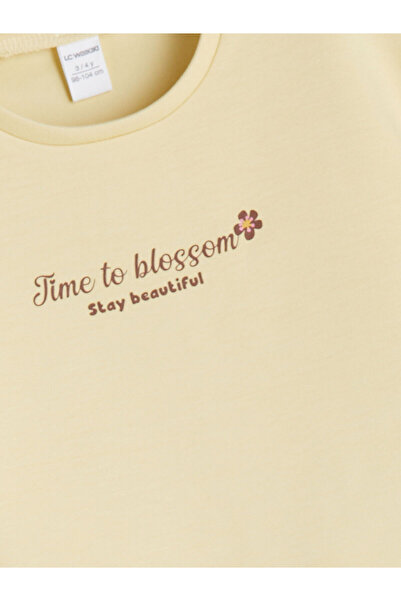 LC Waikiki Sari Printed Girls' T-Shirt and Pants 2-Piece Set