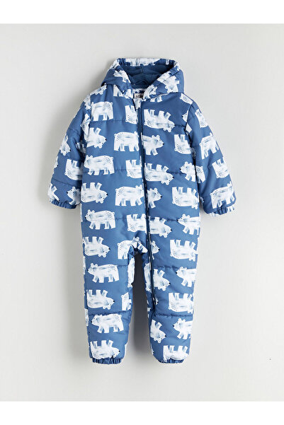 LC Waikiki Kapüşonlu Baskılı Erkek Bebek Astronot Mont