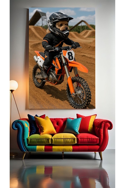 özkacar MOTOCROSS DOG Σπίτι Τοίχος Σαλόνι Ομορφιάς Γραφείο Κατάστημα Διακόσμη...