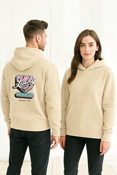 ArtYus Srećni život Šareni Štampano Sa kapuljačom Dukserica