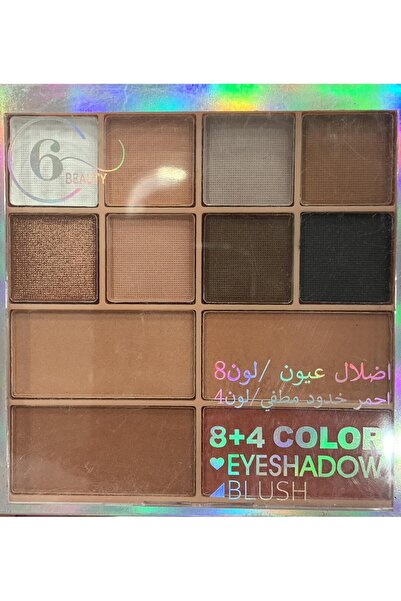 6 Beauty 8-color eyeshadow palette + 4-color blush