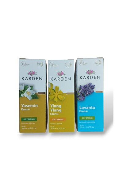 Karden Esans 3'lü Set (Lavanta Esansı + Ylang Ylang Esansı + Yasemin Esansı 2...