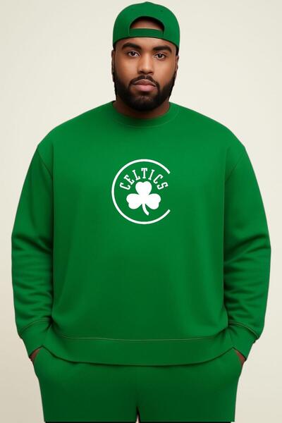 DM DOLCE MORE Hanorac unisex de mărime mare, cu 3 fire, din bumbac pieptănat,...