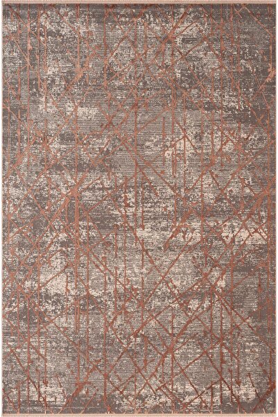 Karmen Halı Art AT005P Gül Rengi Halı Modern Desen Triko Akrilik Viskon Boyam...