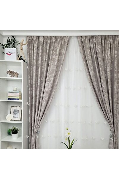 magazincovoare.ro Set of 2 Curtains Sand Beige 150 cm x 250 cm