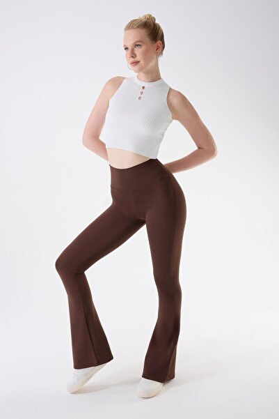 İmaj 717 Brown Color Recovery and Extra Stretch Effect Normal Waist Spanish Leggings