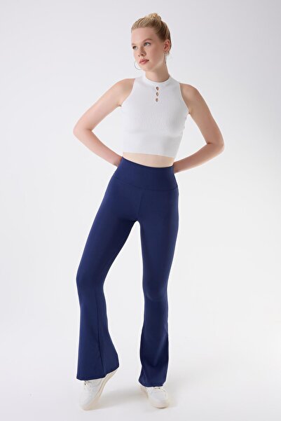 İmaj 434 Синій колір, підтягуючий та надзвичайно еластичний, з нормальною талією, іспанські штани-леггінси