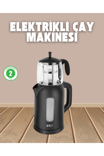 UCUZTEKNO Tea Delight with 0.9 L Glass Teapot and 1.7 L Water Reservoir