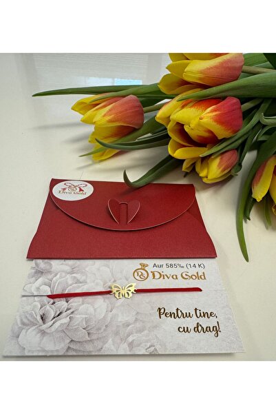 Diva Gold Brățară din aur Fluturaș