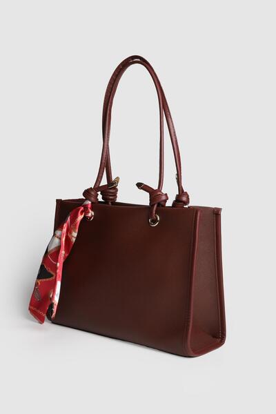 La La'Graccio Paris Lagraccio Paris Women's Simon Large Shoulder Bag with Scarf Burgundy