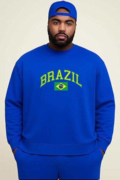 DM DOLCE MORE 3-нишка джърси бразилска печатна голяма унисекс блуза