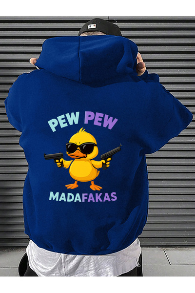 uyguntarz Φούτερ με στάμπα με καρικατούρα Unisex Pew Pew