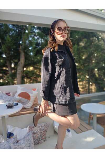 boutich ÖZEL TASARIM PÜSKÜLLÜ AYICIK PATCHWORK DENİM CEKET – KADIN (TEK ADET & KİŞİYE ÖZEL TASARIM)