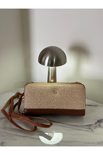 Kaya Style Taba kadın yeni sezon askılı cüzdan/çanta