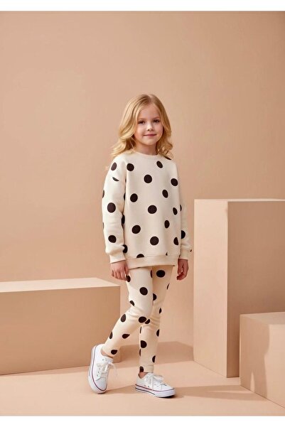 Alvadonna Polka Dots Girl's Bottom and Top Leggings Set
