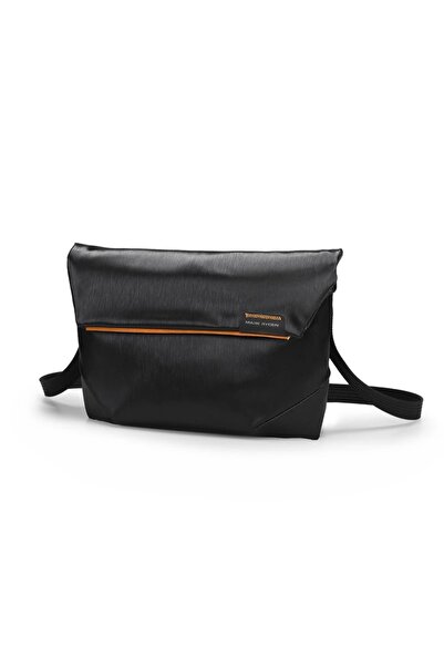 Mark Ryden حقيبة كتف ستريملاين MR468_09 مقاس 23 × 16 × 5 سم باللون الأسود الأوبسيديان