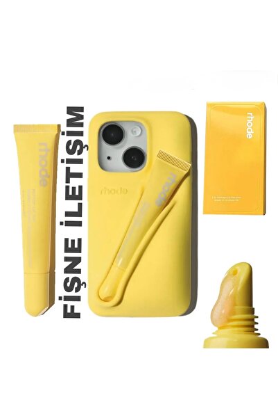 FİŞNEİLETİŞİM İPHONE 15 UYUMLU RUJLU KILIF (SARI KILIF/SARI GLOSS)