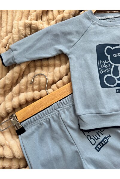 poplinçocuk Cemre Bebe %100 Pamuk Organik Çocuk Uzun Kollu 2'li Pijama Takımı