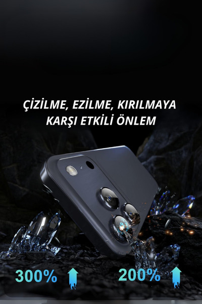 Evax [Metal] iPhone 17 Pro Max / 17 Pro Uyumlu Abis Renginde Metal Çerçeveli Cam Kamera Lens Koruyucu