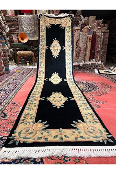 RD RAMAZAN DAĞ EL HALI SANATI El Dokuma Kabartmalı Çin Halısı Ebat 330x80