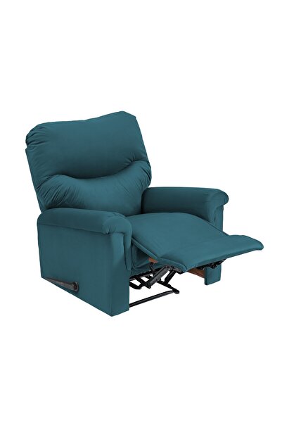 Lazy Vibes Velvet Rocking Recliner Chair - Dark Turquoise - NZ110