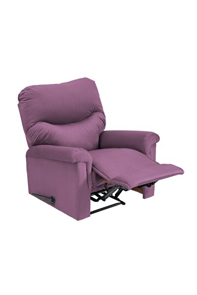 In House Velvet Rocking Recliner Chair - Light Purple - NZ110