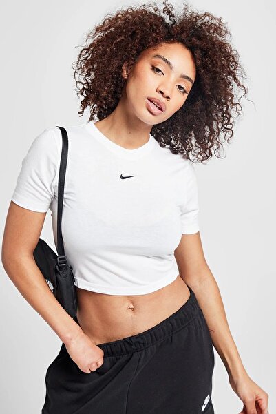 Nike Sportswear Essential Slim Cropped T-Shirt Women's Slim Fit Crop T-Shirt White