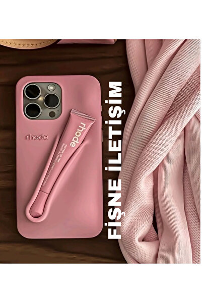 FİŞNEİLETİŞİM حافظة آيفون 14 برو المتوافقة مع أحمر الشفاه (وردي)