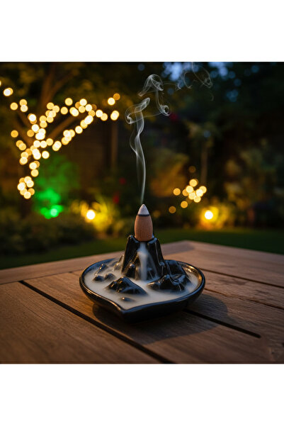 SEMY STORE Dağ ve KALP Temalı Geri Akış Tütsüsü, Ev Dekorasyon, Tasarım, Süs,...