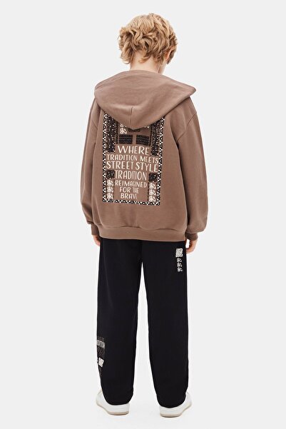 HAUSEkids 8-14 Years Old Street Style Boys' 3-Piece Set-Mocca