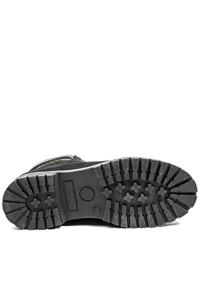 Bulldozer Lace-Up Nubuck Black Men's Boots & Booties 250122