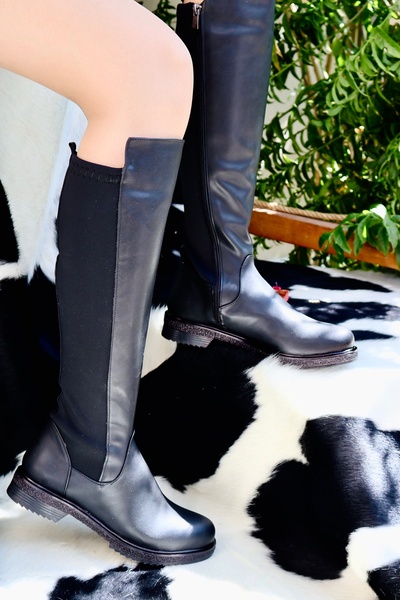 Blacktavern Cizme de damă din material textil pentru scufundări în spate