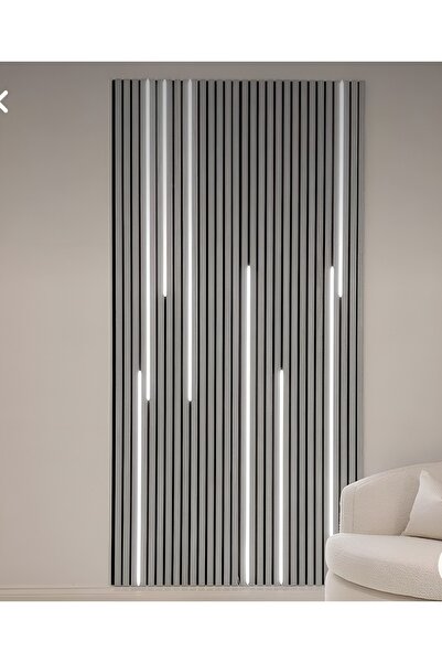 ÖZBİR MOBİLYA Özbir Kıtchen Gümüş Gri Akustik Duvar Paneli 100x180 Ahşap Duvar Paneli