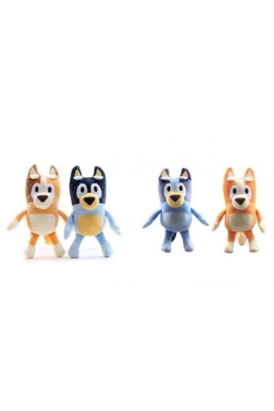 Sale4u Set 4 jucarii Plus cu Familia lui Bluey si Bingo, 28 cm