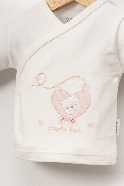 Bebitof Cute Trendy Teddy Bear Patterned 10-Piece Boxed Newborn Hospital Release Bodysuit Set
