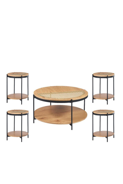 Tasamem Dafia 5-piece wooden tea table set
