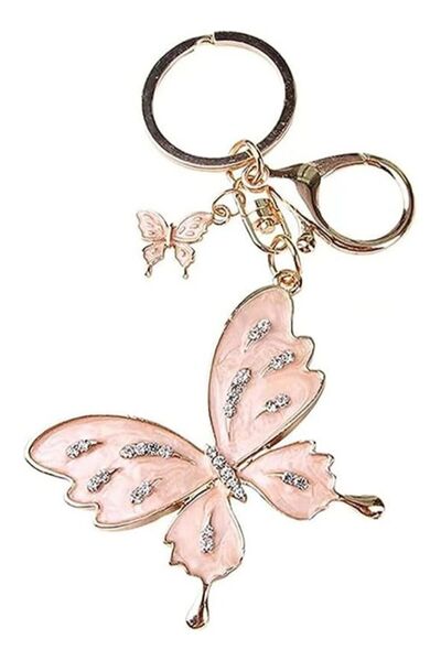 Mirfa سلسلة مفاتيح على شكل فراشة، سلسلة مفاتيح أنيقة وجذابة للسيارة، حلقة مفا...