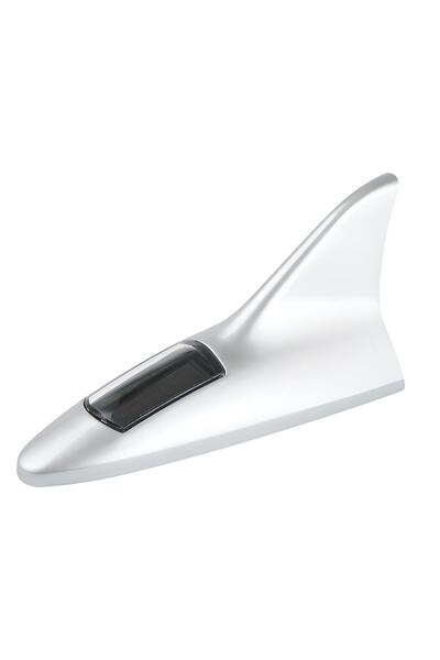 No branded Shark Tail Car Antenna, Aerodynamic, Waterproof, Solar Panel, 8 Multicolored LEDs, 15x7x6cm