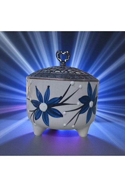 İlbay Çini Takı Lacivert sivri çiçek Ayşen şekerlik