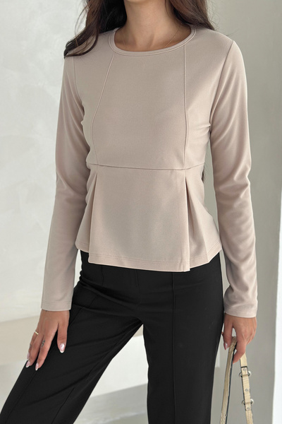 Noa Noa Women's Premium Blouse with Ruffle Stitching Detail – Body Shaping & Modern Fit